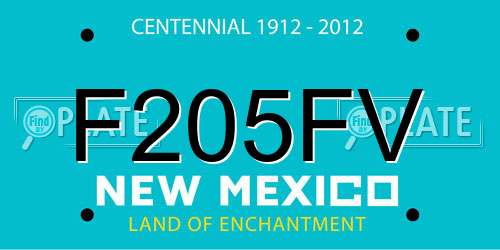 F205FV New Mexico License Plate
