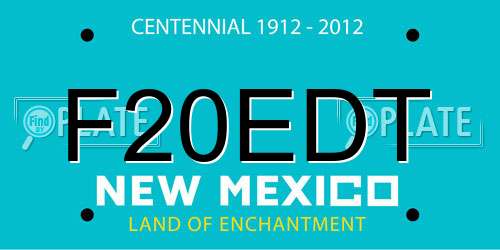 F20EDT New Mexico License Plate