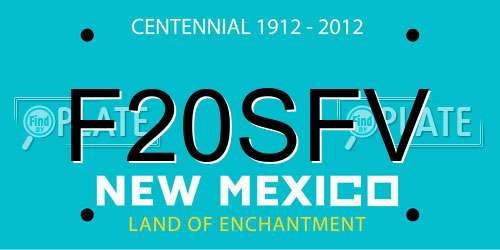 F20SFV New Mexico License Plate