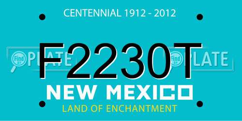 F2230T New Mexico License Plate