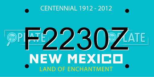 F2230Z New Mexico License Plate