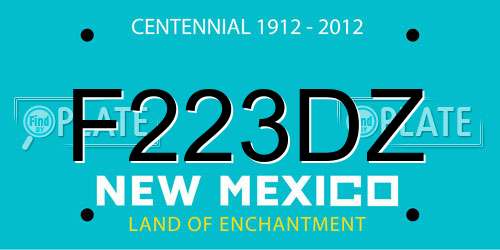 F223DZ New Mexico License Plate