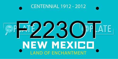 F223OT New Mexico License Plate