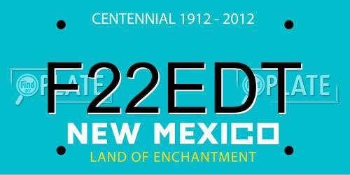 F22EDT New Mexico License Plate