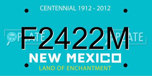 F2422M New Mexico License Plate