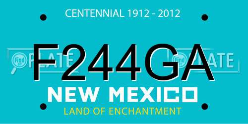 F244GA New Mexico License Plate