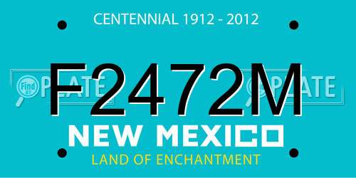 F2472M New Mexico License Plate