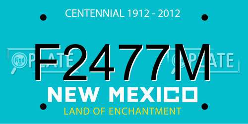 F2477M New Mexico License Plate