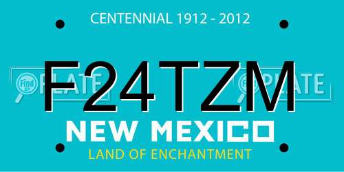 F24TZM New Mexico License Plate