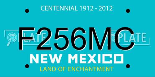 F256MC New Mexico License Plate