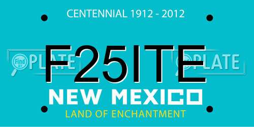F25ITE New Mexico License Plate