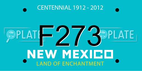 F273 New Mexico License Plate