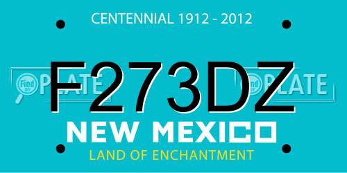 F273DZ New Mexico License Plate