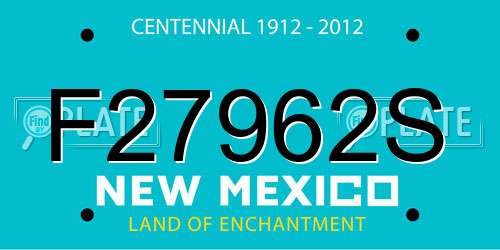 F27962S New Mexico License Plate