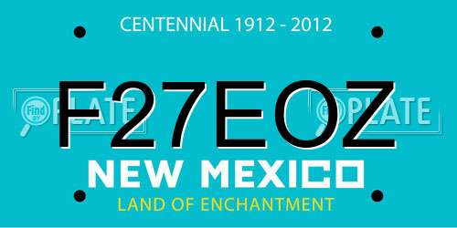 F27EOZ New Mexico License Plate