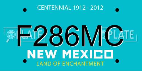 F286MC New Mexico License Plate