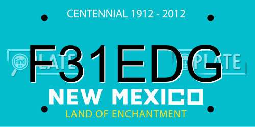 F31EDG New Mexico License Plate