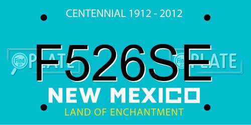 F526SE New Mexico License Plate
