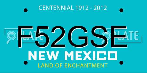 F52GSE New Mexico License Plate