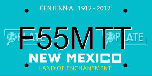 F55MTT New Mexico License Plate
