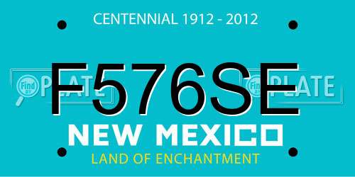 F576SE New Mexico License Plate