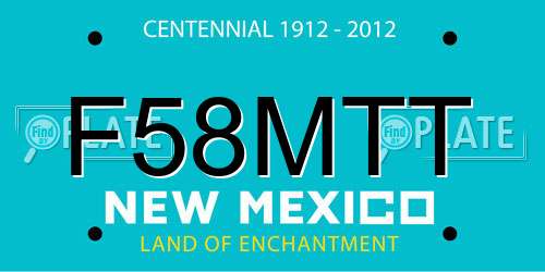 F58MTT New Mexico License Plate