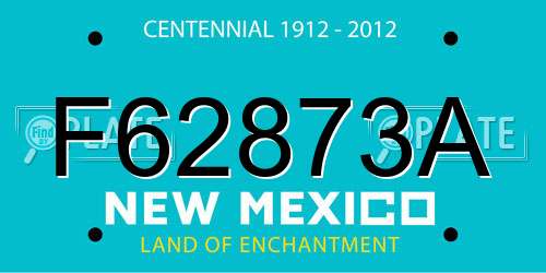 F62873A New Mexico License Plate