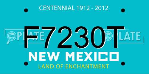 F7230T New Mexico License Plate