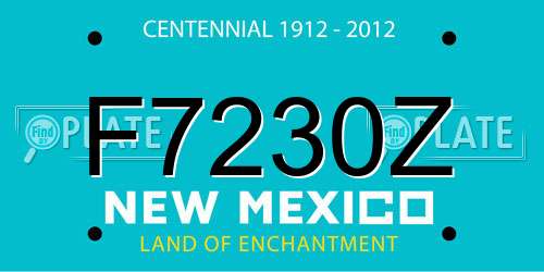 F7230Z New Mexico License Plate