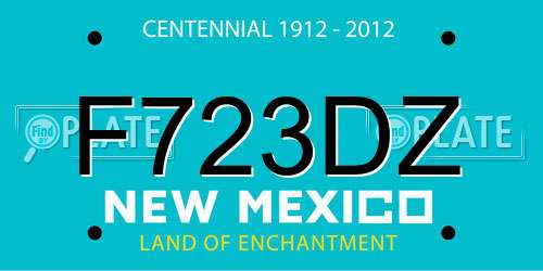 F723DZ New Mexico License Plate