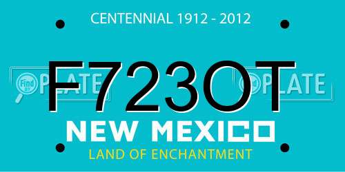 F723OT New Mexico License Plate