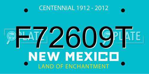 F72609T New Mexico License Plate