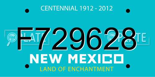 F729628 New Mexico License Plate