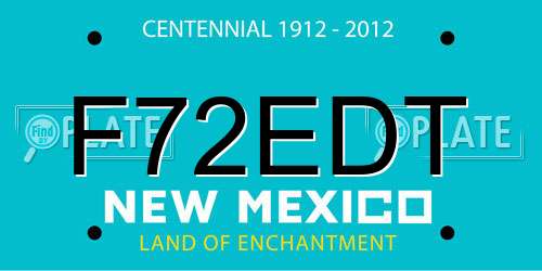 F72EDT New Mexico License Plate