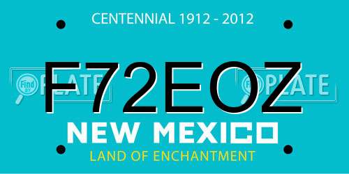F72EOZ New Mexico License Plate