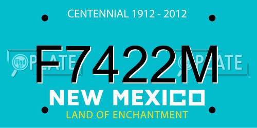 F7422M New Mexico License Plate