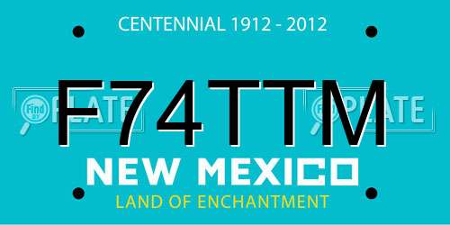 F74TTM New Mexico License Plate