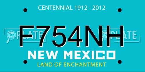 F754NH New Mexico License Plate