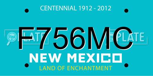 F756MC New Mexico License Plate