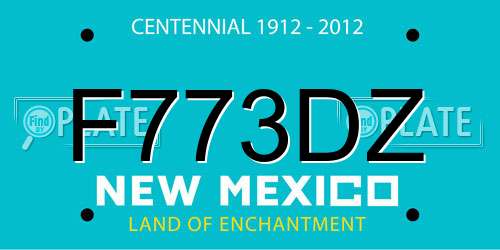 F773DZ New Mexico License Plate