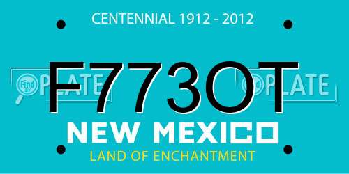 F773OT New Mexico License Plate