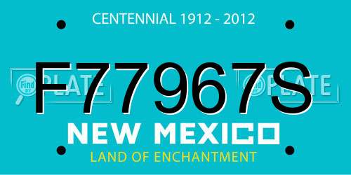 F77967S New Mexico License Plate