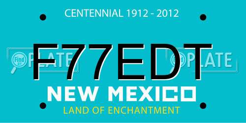 F77EDT New Mexico License Plate