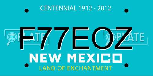 F77EOZ New Mexico License Plate