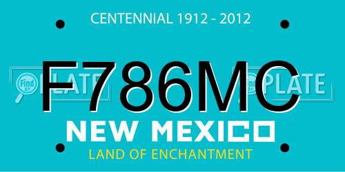 F786MC New Mexico License Plate