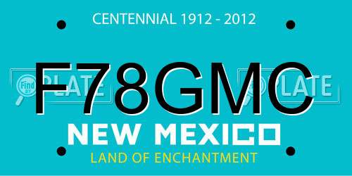 F78GMC New Mexico License Plate