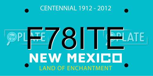 F78ITE New Mexico License Plate