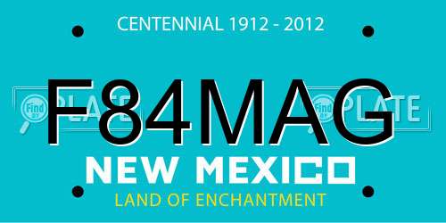 F84MAG New Mexico License Plate