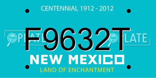 F9632T New Mexico License Plate