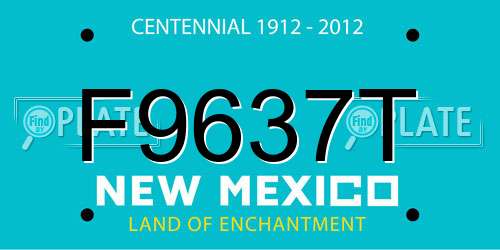 F9637T New Mexico License Plate
